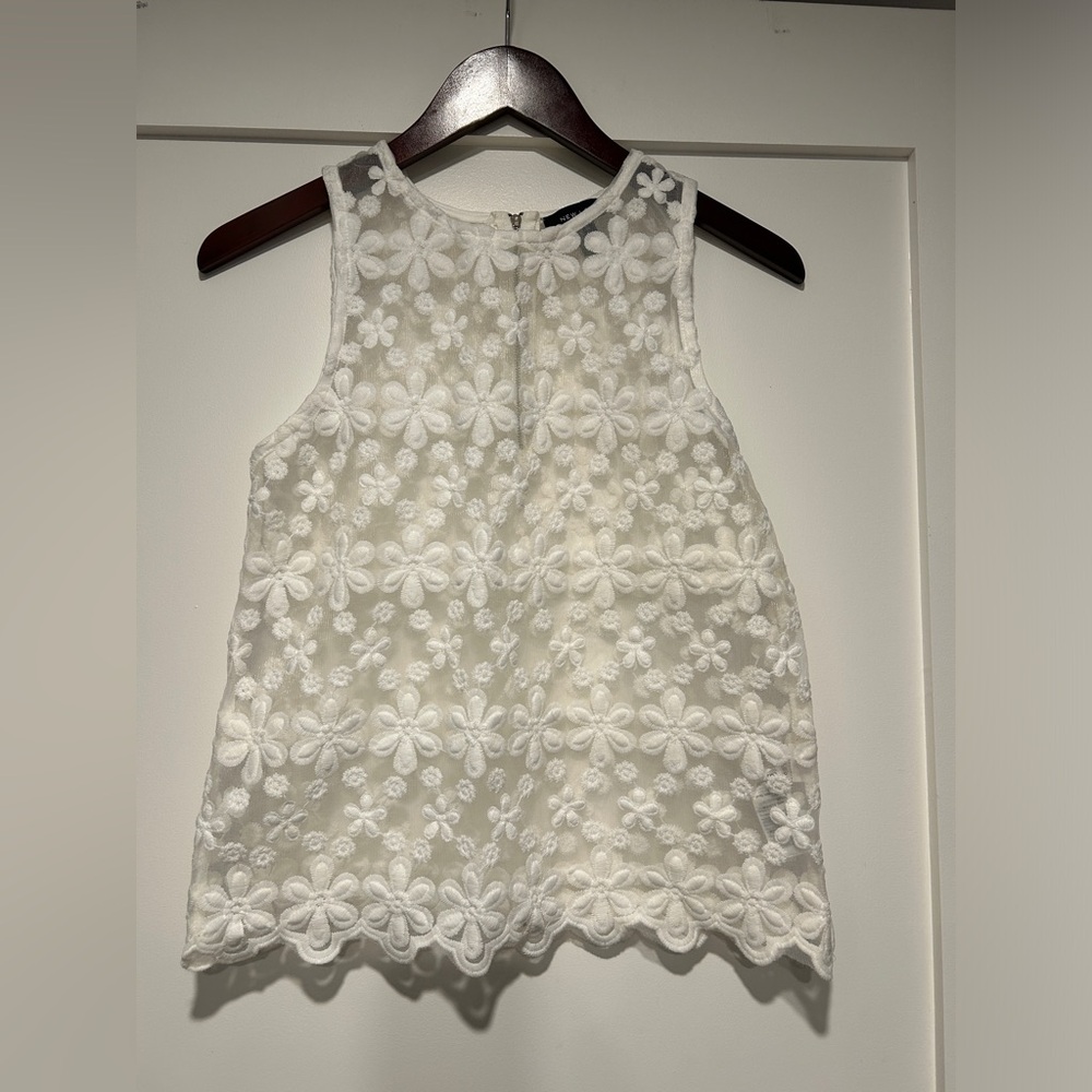 Floral Embroidered Sleeveless Blouse Top